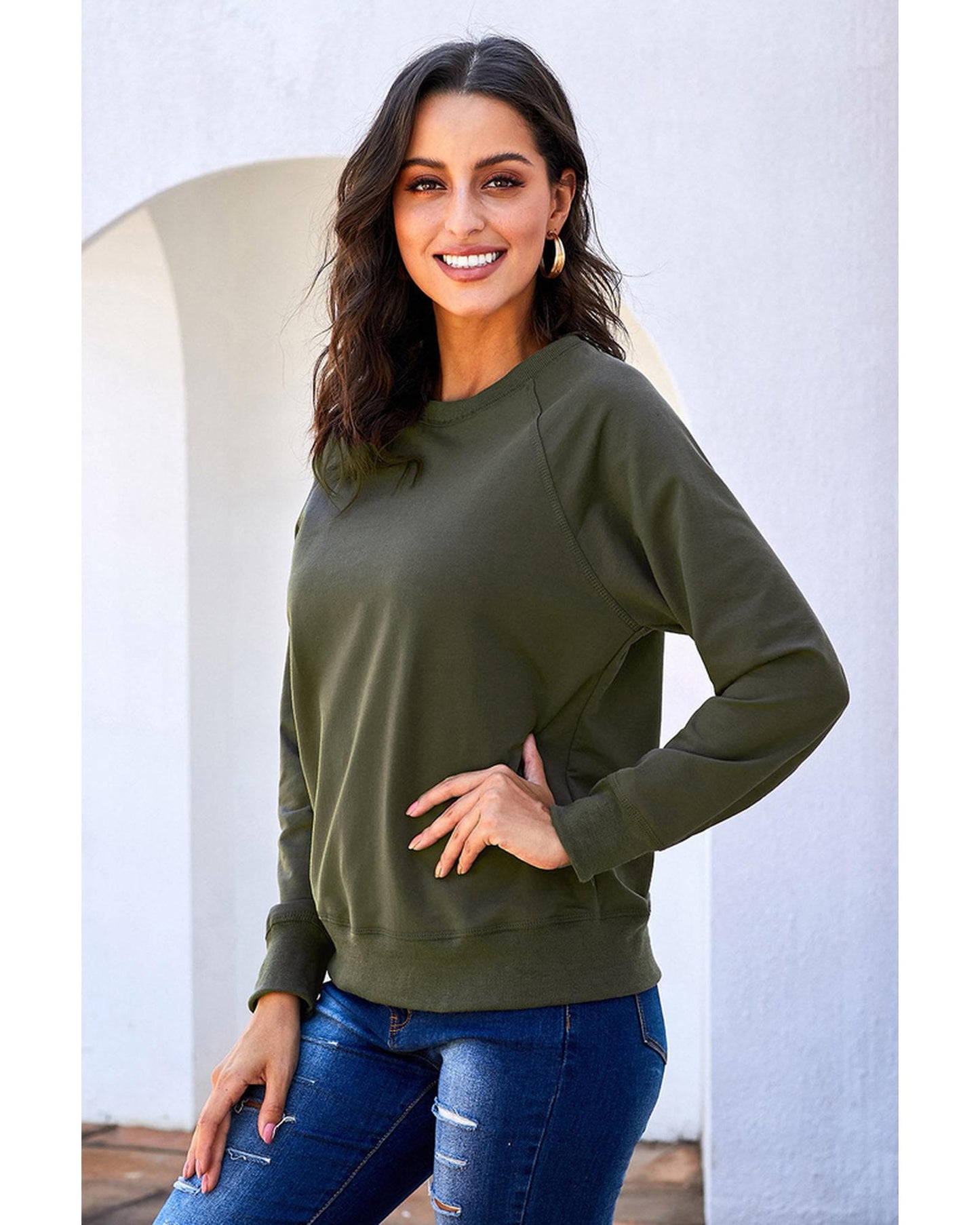 Azura Exchange Cotton Blend Pullover Sweatshirt - L