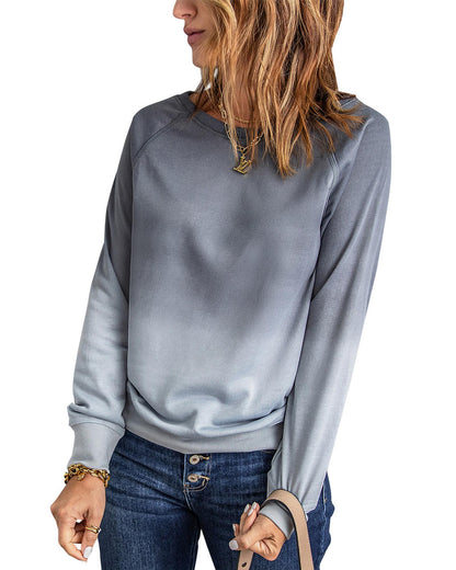 Azura Exchange Ombre Crewneck Long Sleeve Sweatshirt - L