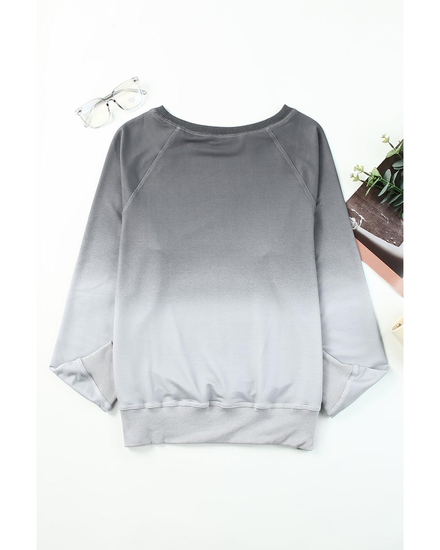 Azura Exchange Ombre Crewneck Long Sleeve Sweatshirt - L