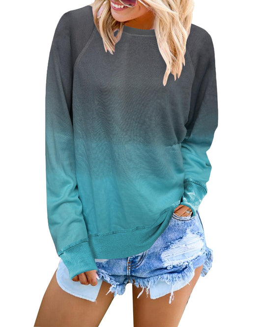 Azura Exchange Crewneck Ombre Long Sleeve Sweatshirt - 2XL