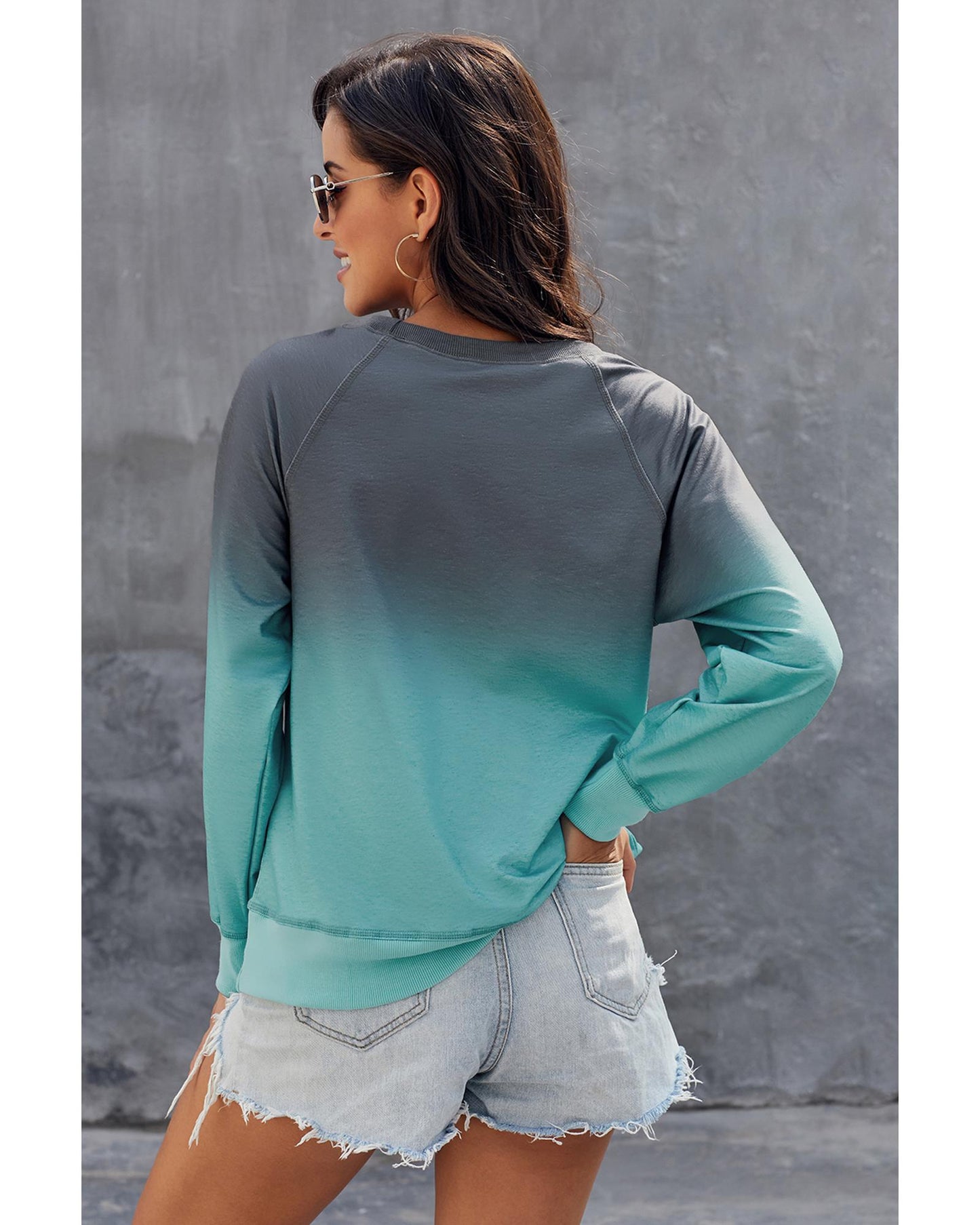 Azura Exchange Crewneck Ombre Long Sleeve Sweatshirt - 2XL