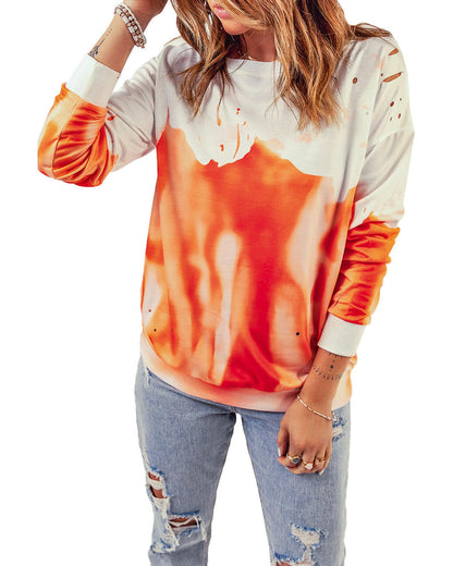 Azura Exchange Oversized Tie-dye Print Sweatshirt - M