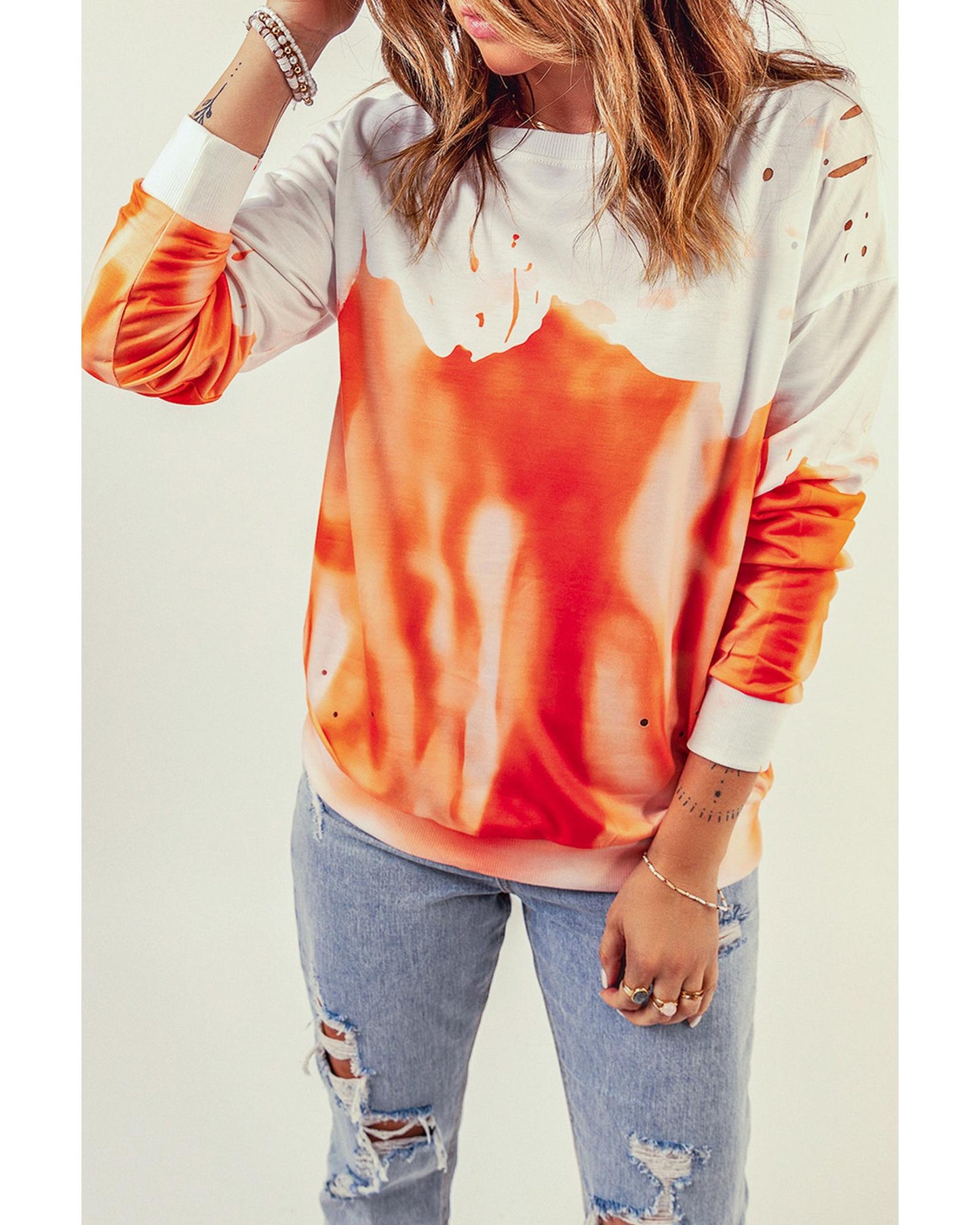 Azura Exchange Oversized Tie-dye Print Sweatshirt - M