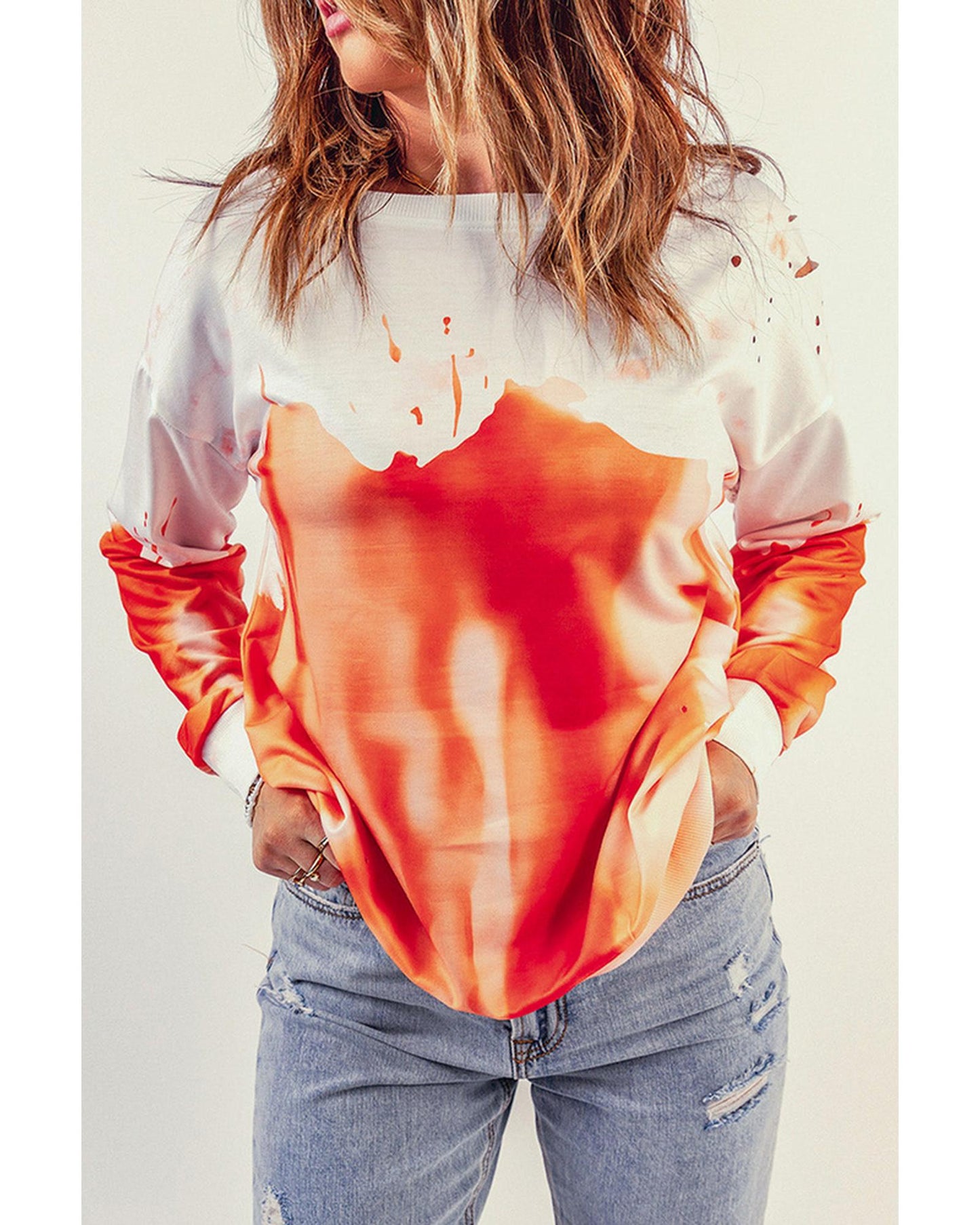 Azura Exchange Oversized Tie-dye Print Sweatshirt - XL