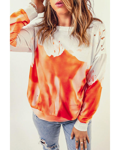 Azura Exchange Oversized Tie-dye Print Sweatshirt - XL