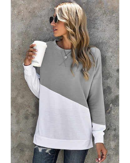 Azura Exchange Patchwork Dropped Shoulder Sweatshirt - L