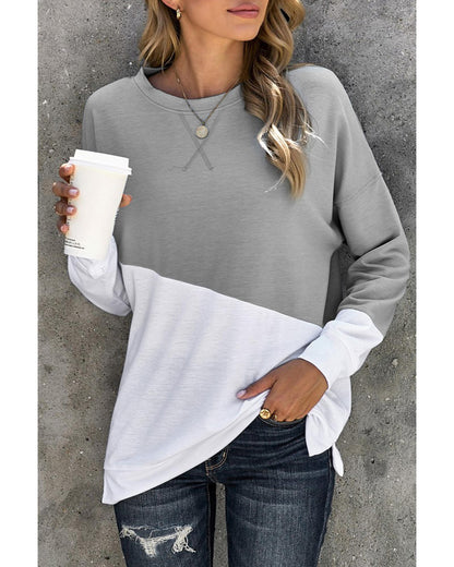 Azura Exchange Patchwork Dropped Shoulder Sweatshirt - M