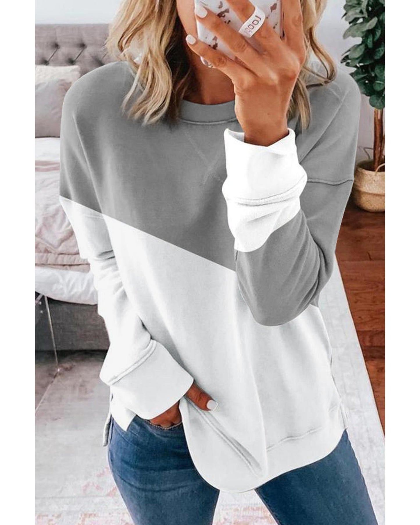 Azura Exchange Patchwork Dropped Shoulder Sweatshirt - XL