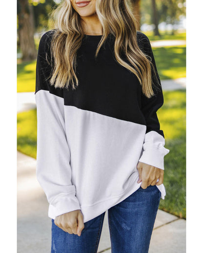 Azura Exchange Patchwork Dropped Shoulder Sweatshirt - M