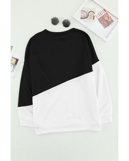 Azura Exchange Patchwork Dropped Shoulder Sweatshirt - M