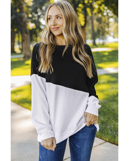 Azura Exchange Patchwork Dropped Shoulder Sweatshirt - M