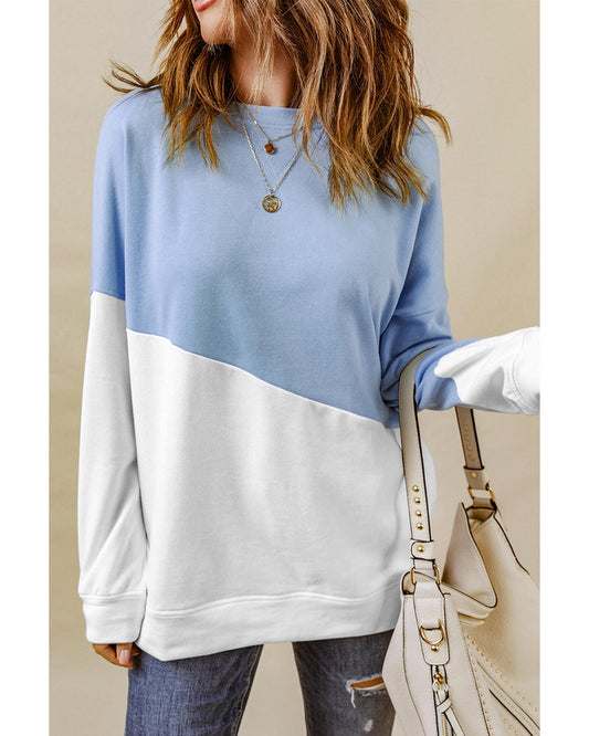 Azura Exchange Patchwork Dropped Shoulder Sweatshirt - M