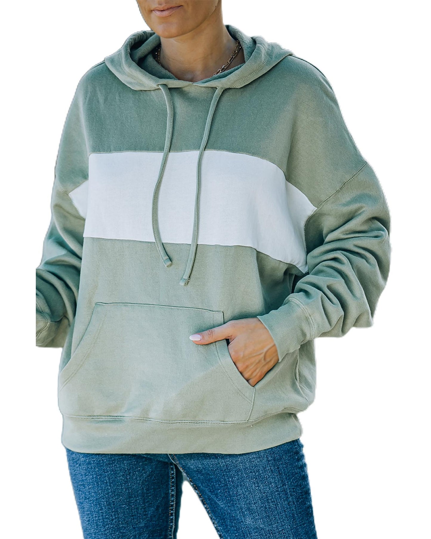 Azura Exchange Wide Band Front Drawstring Hoodie - L