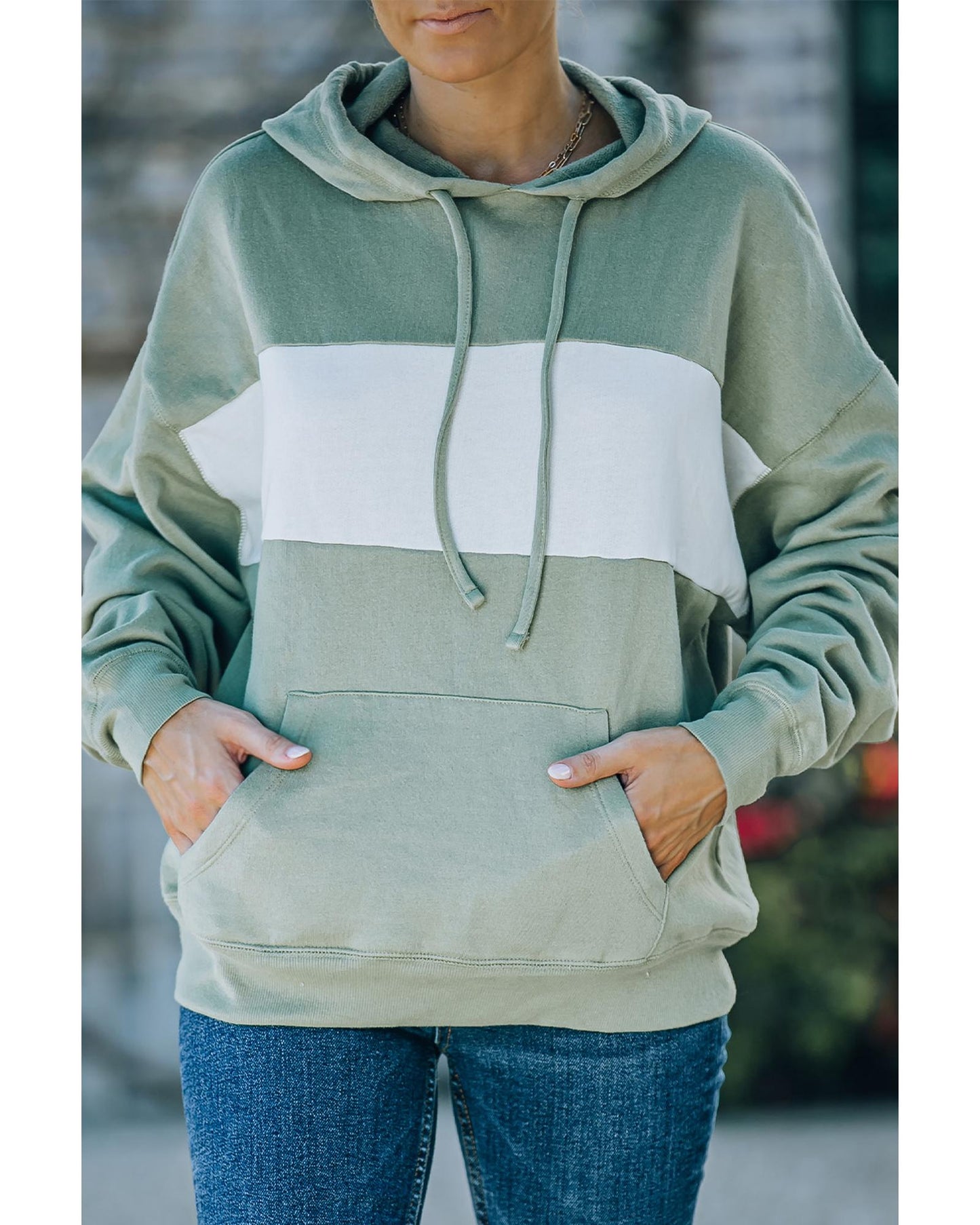 Azura Exchange Wide Band Front Drawstring Hoodie - M