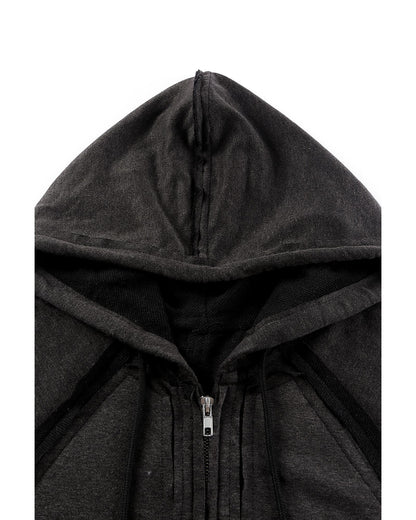 Azura Exchange Oversized Zip Up Hoodie with Pockets - M