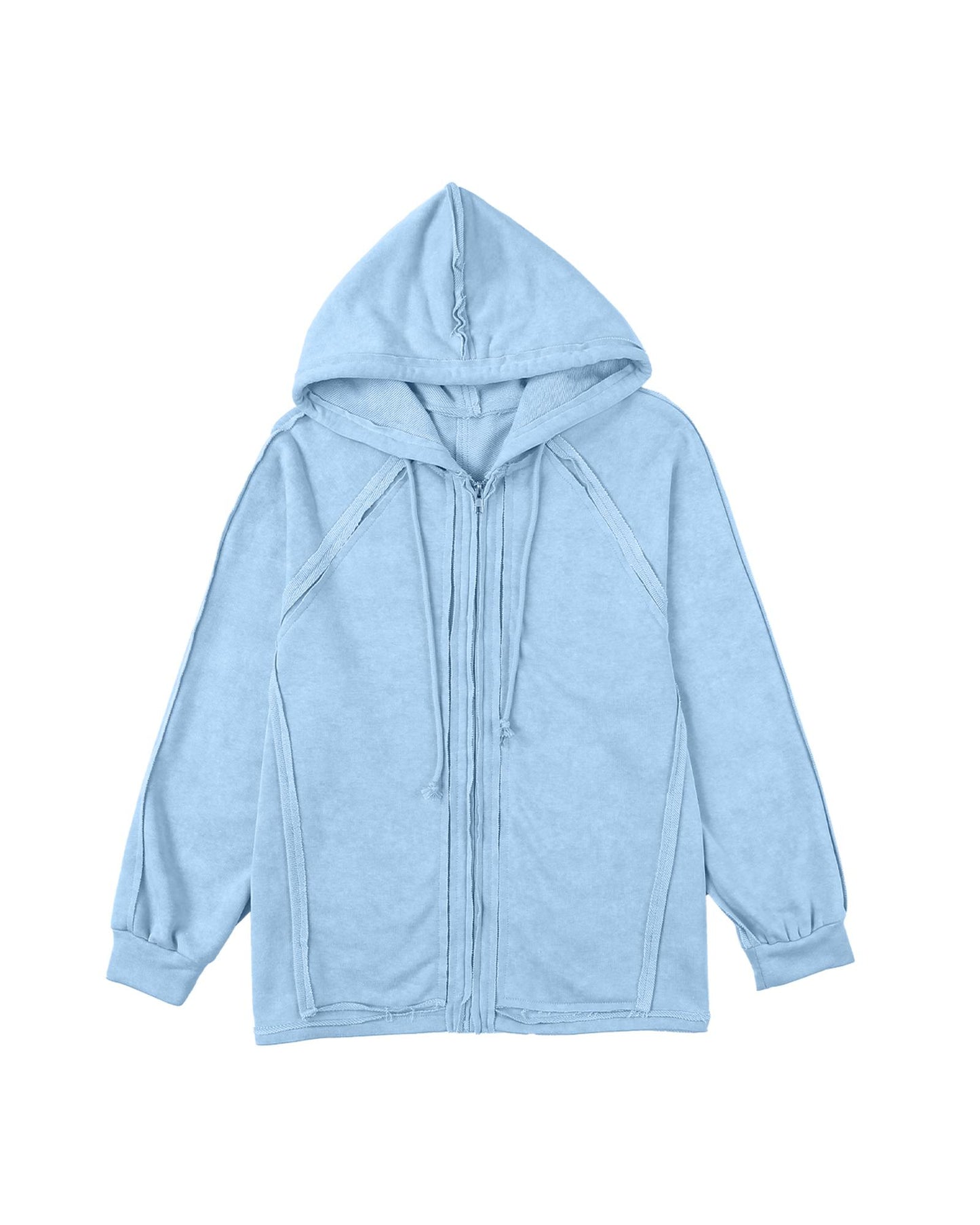 Azura Exchange Oversized Zip Up Hoodie with Pockets - L