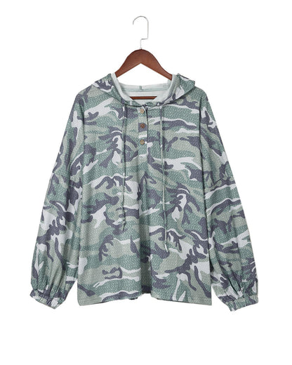 Azura Exchange Camo Print Oversize Hoodie - M