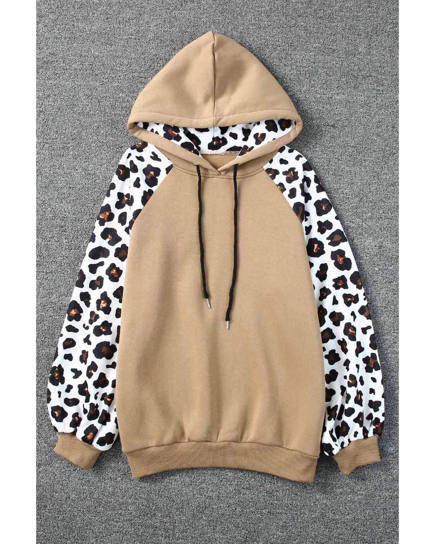 Azura Exchange Leopard Bishop Sleeve Hooded Sweatshirt - S