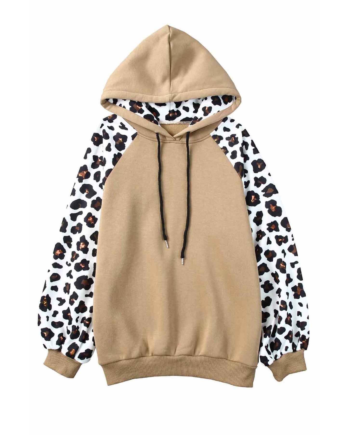 Azura Exchange Leopard Bishop Sleeve Hooded Sweatshirt - S