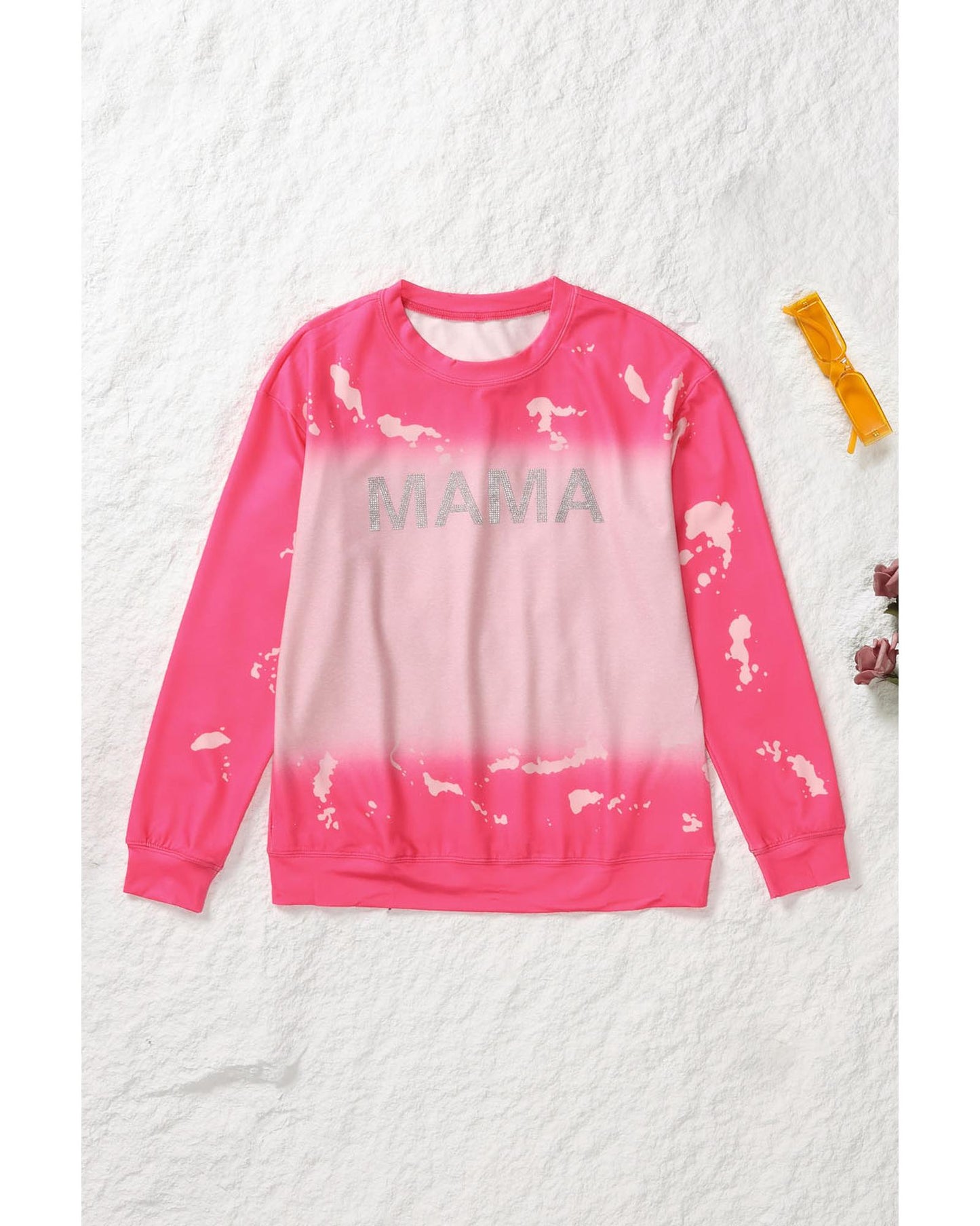 Azura Exchange Mama Rhinestone Letter Graphic Tie Dye Pullover - M