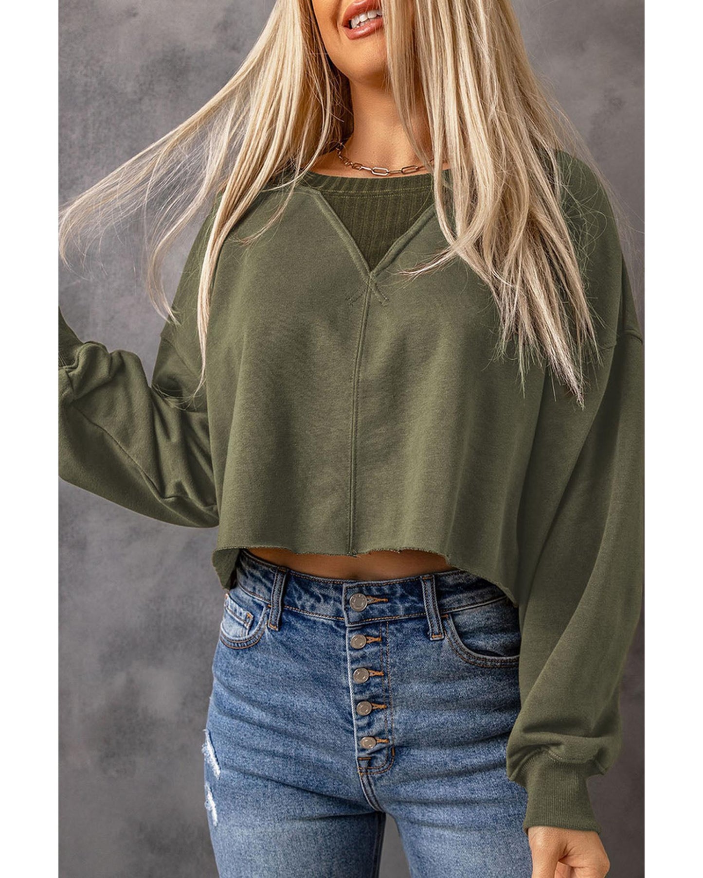 Azura Exchange Cropped Drop Shoulder Sweatshirt - 2XL