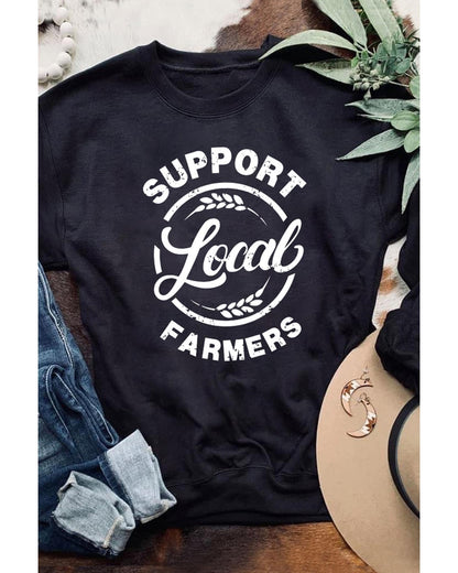 Azura Exchange Local Farmers Print Long Sleeve Sweatshirt - XL