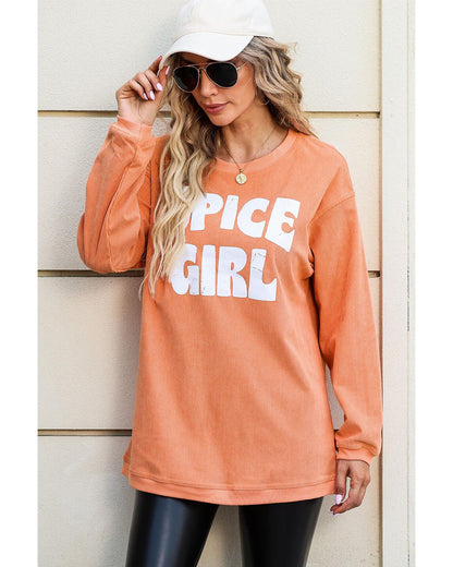 Azura Exchange Corded Spicy Girl Graphic Sweatshirt - L