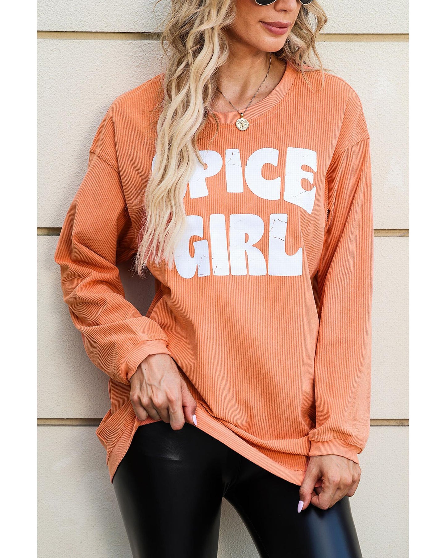 Azura Exchange Corded Spicy Girl Graphic Sweatshirt - L