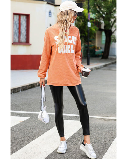 Azura Exchange Corded Spicy Girl Graphic Sweatshirt - M