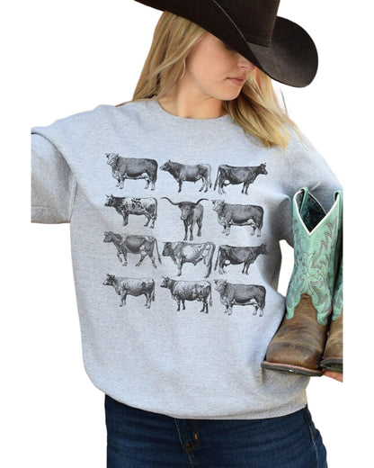 Azura Exchange Bull Graphic Print Long Sleeve Sweatshirt - 2XL