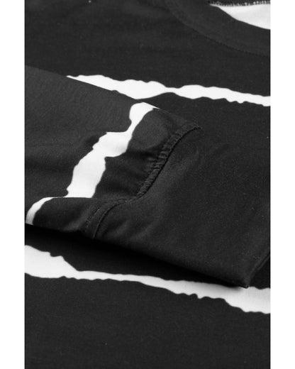 Azura Exchange Abstract Striped Long Sleeve Sweatshirt - M