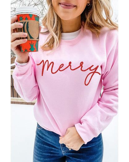 Azura Exchange Merry Letter Print Sweatshirt - 2XL