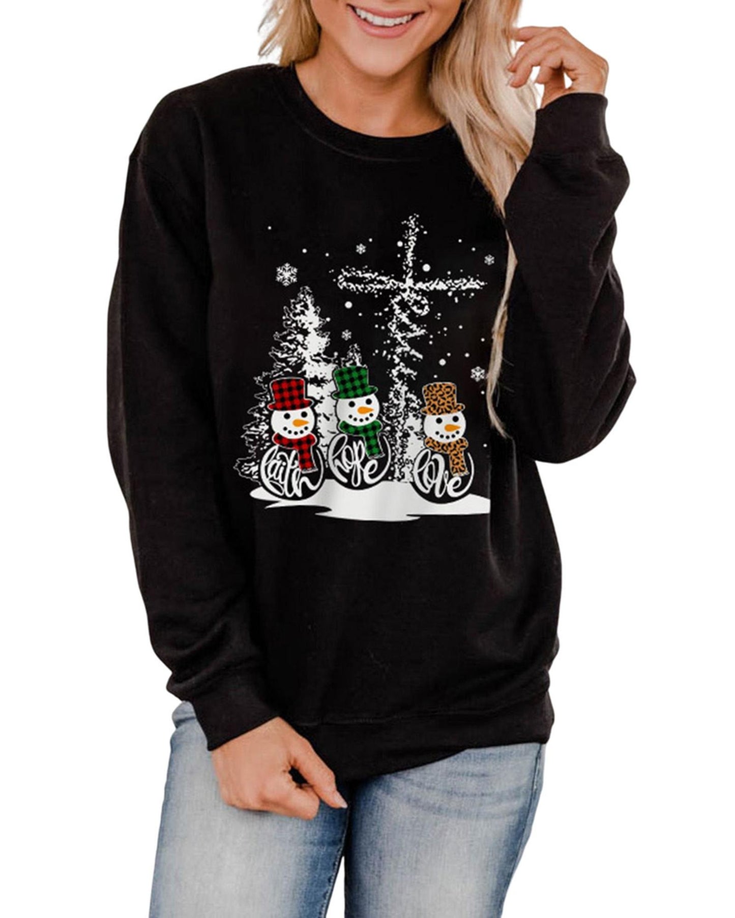 Azura Exchange Graphic Print Pullover Sweatshirt - M