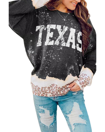 Azura Exchange Leopard Color Block Pullover Sweatshirt - L