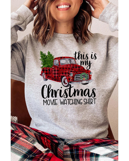 Azura Exchange Plaid Car Graphic Print Sweatshirt - M