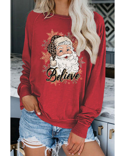 Azura Exchange Santa Claus Snowflake Graphic Sweatshirt - S