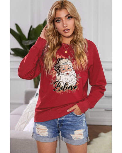 Azura Exchange Santa Claus Snowflake Graphic Sweatshirt - S