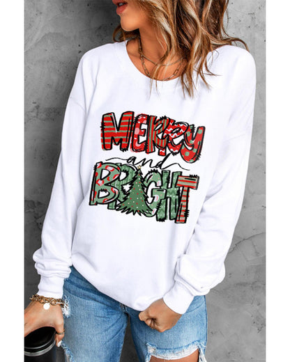 Azura Exchange Christmas Graphic Print Pullover Sweatshirt - 2XL