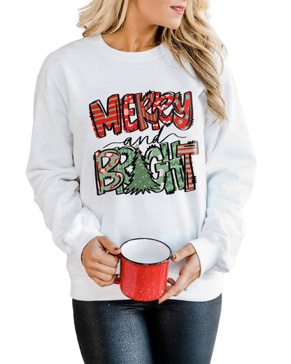 Azura Exchange Christmas Graphic Print Pullover Sweatshirt - 2XL