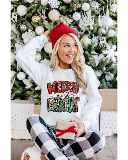 Azura Exchange Christmas Graphic Print Pullover Sweatshirt - M