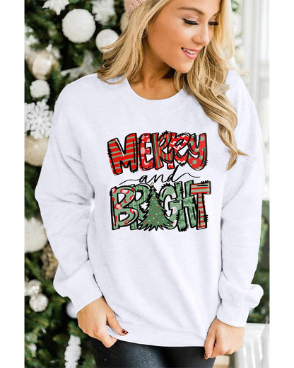 Azura Exchange Christmas Graphic Print Pullover Sweatshirt - M