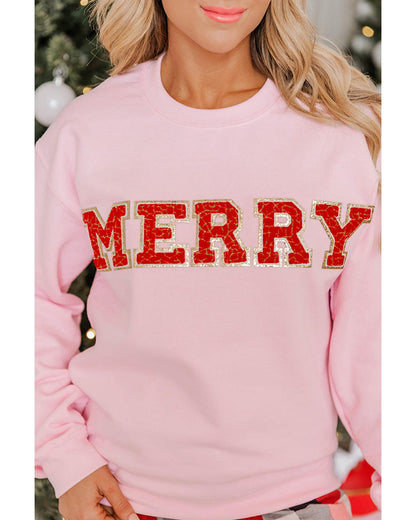 Azura Exchange MERRY Graphic Pullover Sweatshirt - M