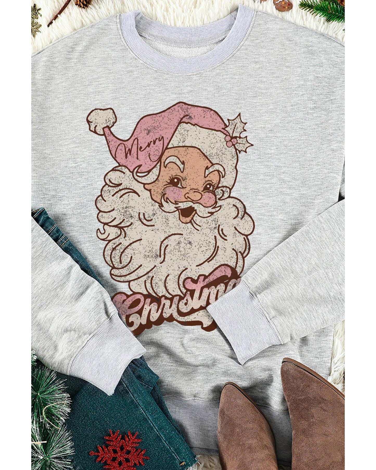 Azura Exchange Santa Clause Graphic Sweatshirt - 2XL