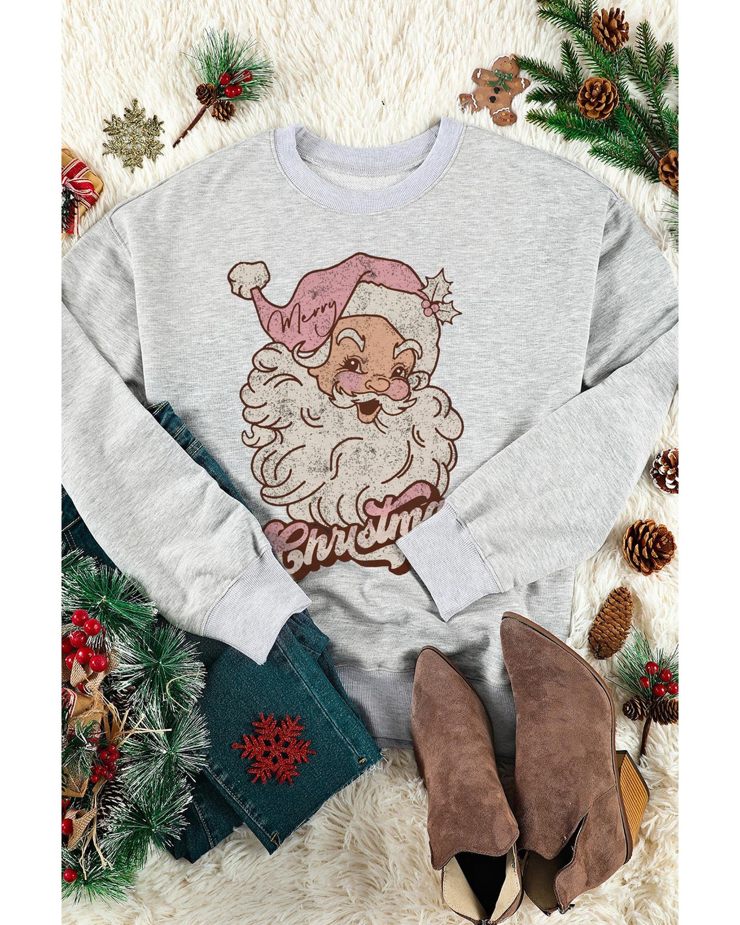 Azura Exchange Santa Clause Graphic Sweatshirt - 2XL