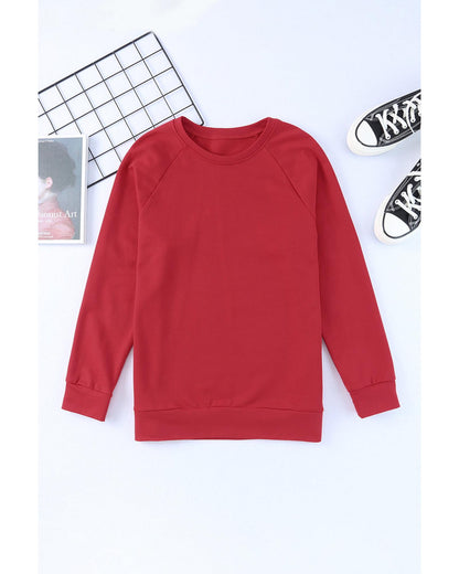 Azura Exchange Round Neck Raglan Sleeve Sweatshirt - M