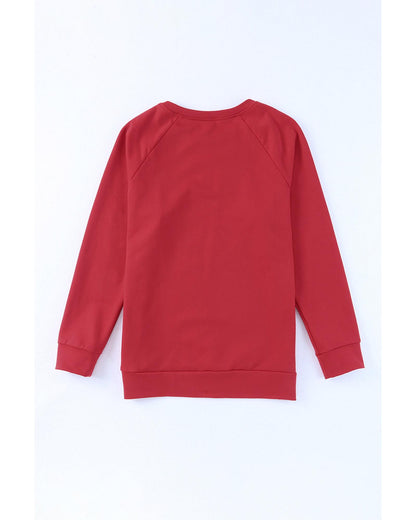 Azura Exchange Round Neck Raglan Sleeve Sweatshirt - M