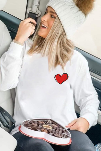 Azura Exchange Embroidered Heart Pullover Sweatshirt - 2XL