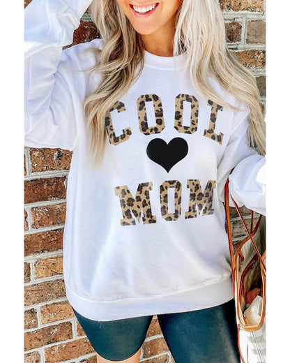 Azura Exchange Leopard Heart Print Pullover Sweatshirt - 2XL