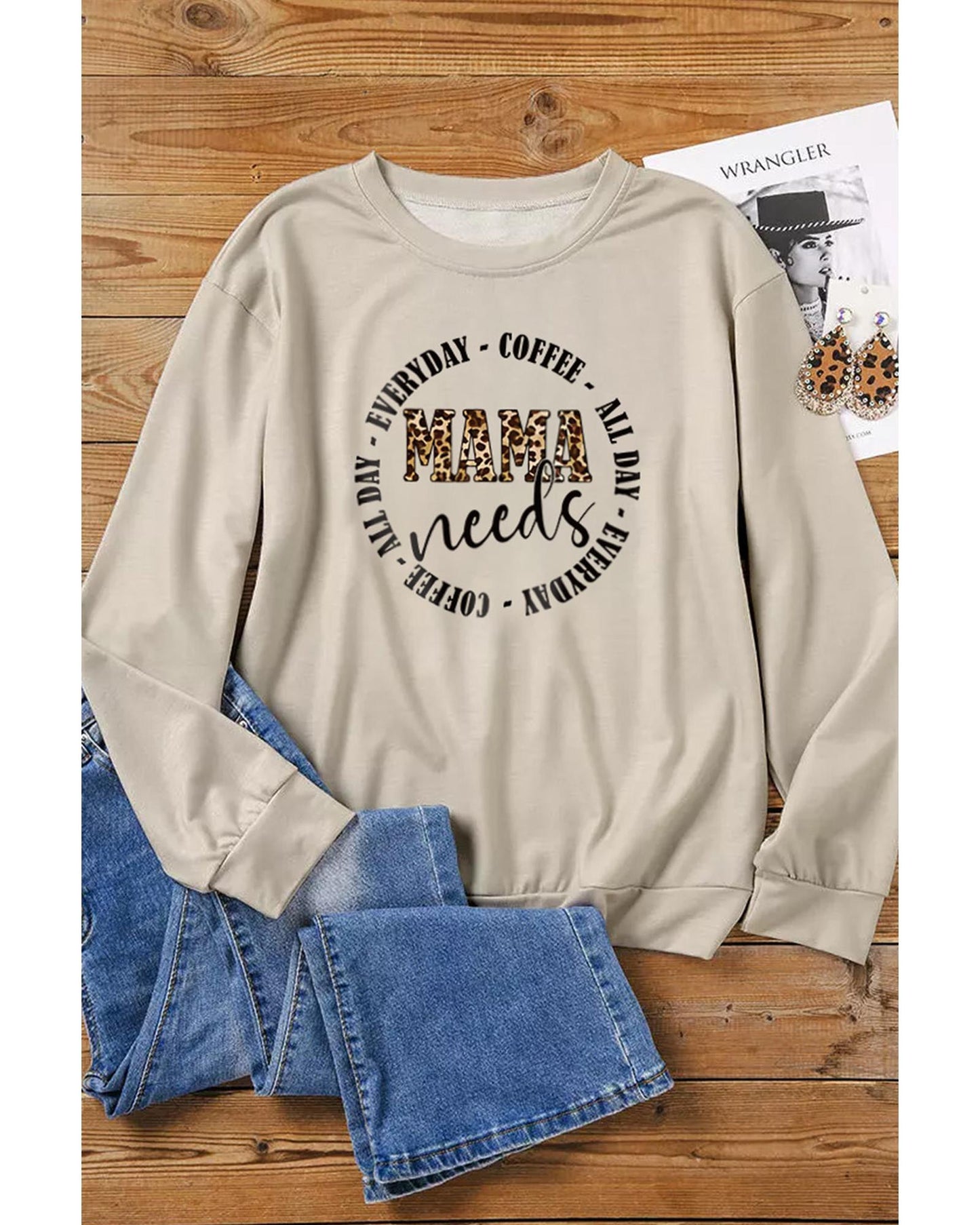 Azura Exchange MAMA Needs All Day Everyday Letters Graphic Sweatshirt - 2XL