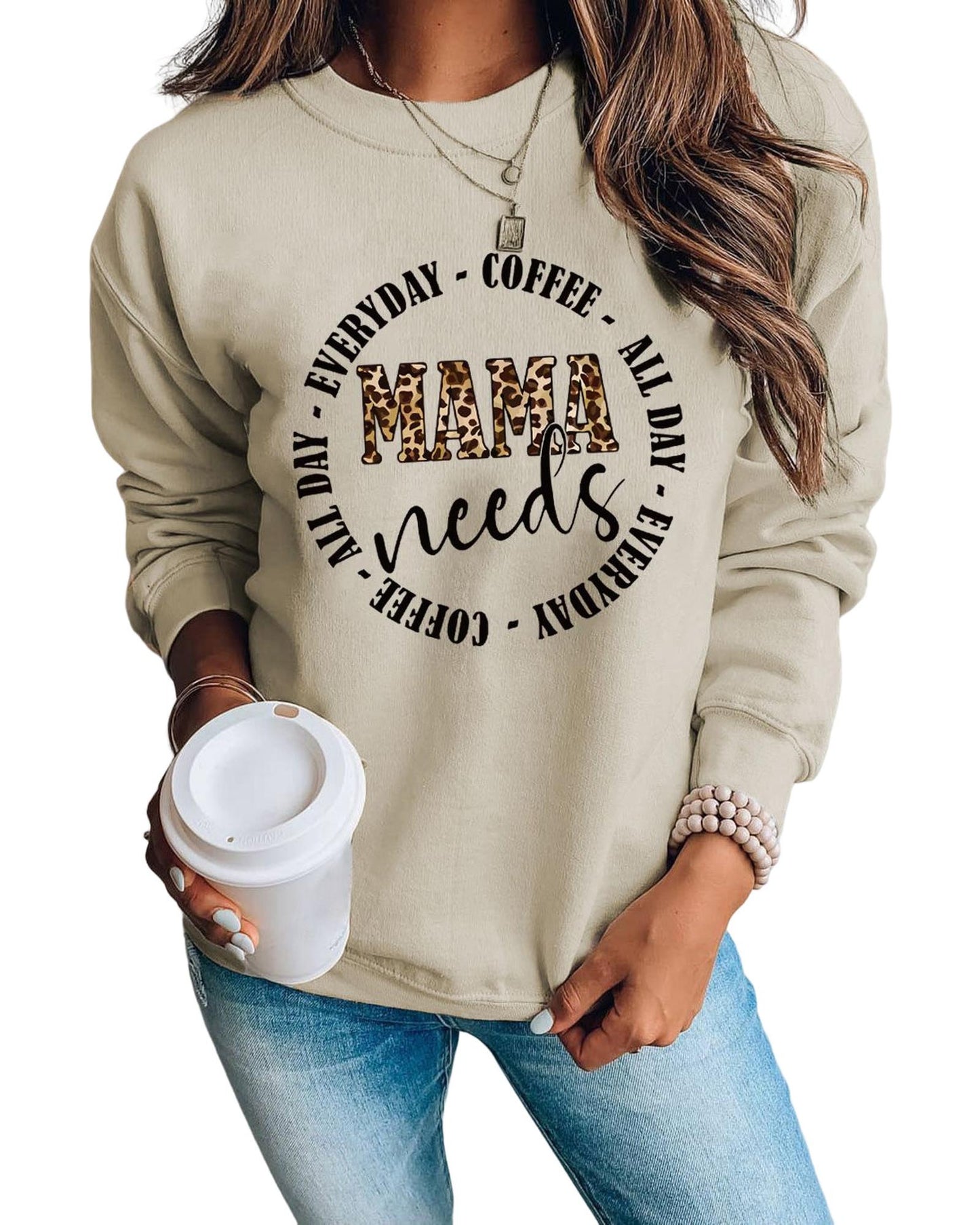 Azura Exchange MAMA Needs All Day Everyday Letters Graphic Sweatshirt - 2XL